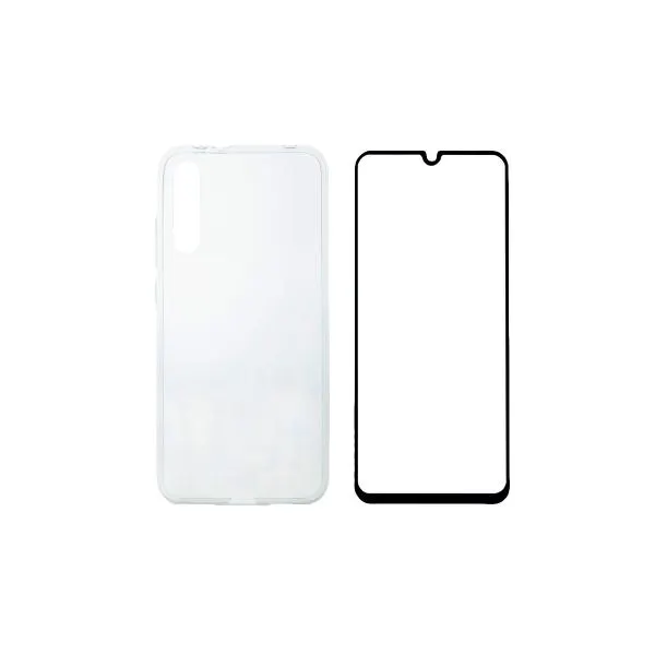 Διάφανη θήκη + γυαλί προστασίας οθόνης με πλαίσιο COSY για το XIAOMI Mi A3