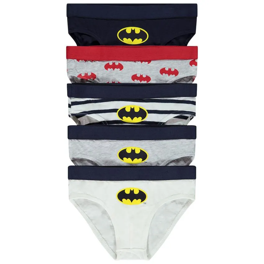 Lot de 5 slips motifs Batman Warner pour garçon