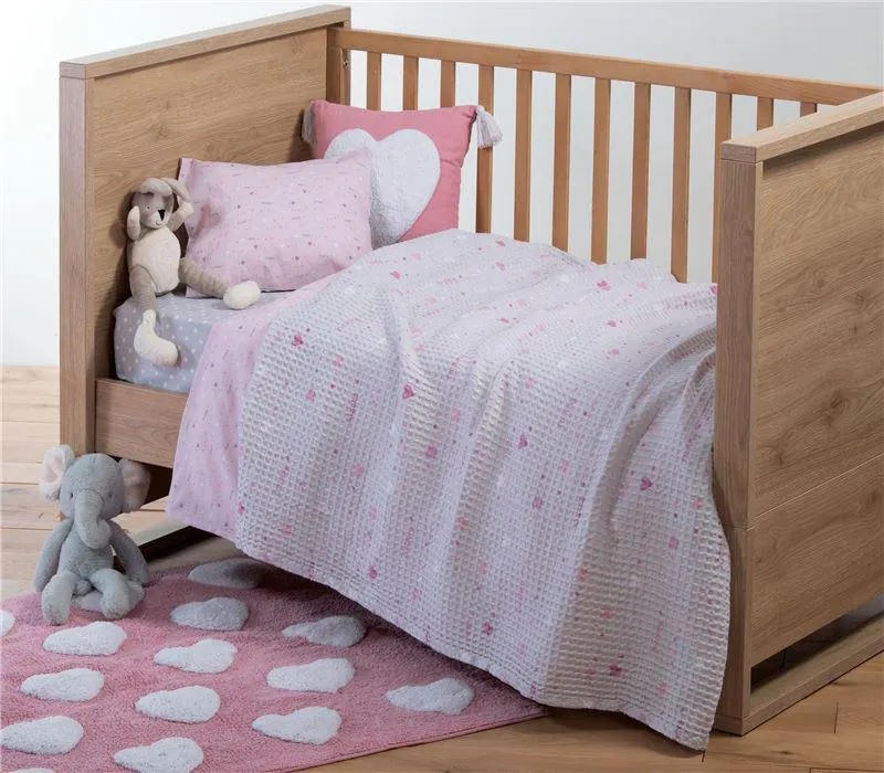 ΒΡΕΦΙΚΗ ΚΟΥΒΕΡΤΑ ΑΓΚΑΛΙΑΣ ΠΙΚΕ HUGS & KISSES GIRL 80X110