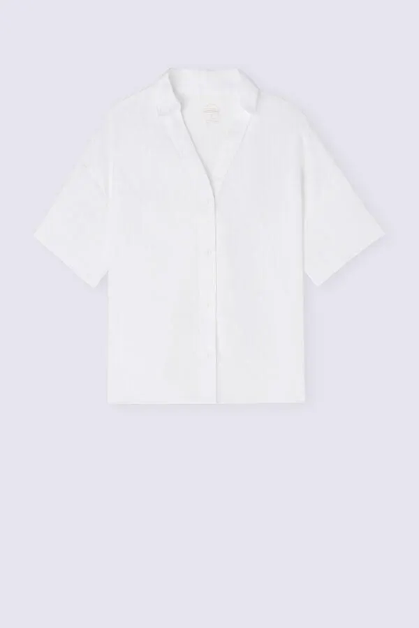 Κοντομάνικο Λινό Πουκάμισο
