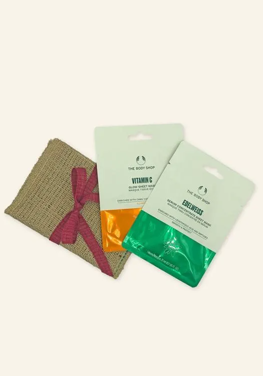 Edelweiss Serum Concentrate Sheet Mask & Vitamin C Sheet Mask Duo