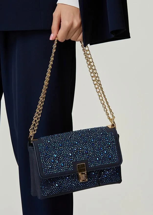 Τσαντάκι με στρας και αλυσίδα