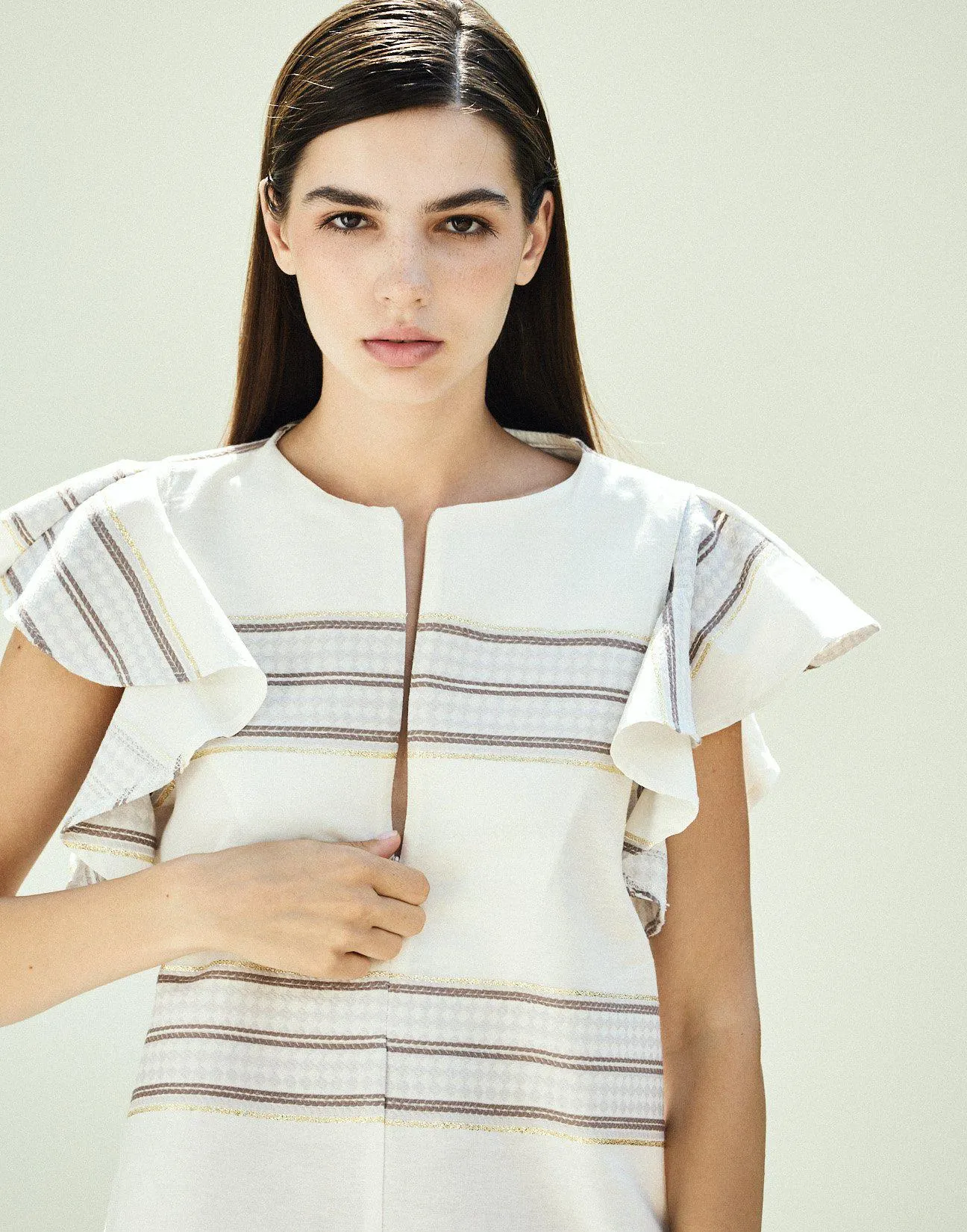 Μπλούζα ζακάρ με φερμουάρ