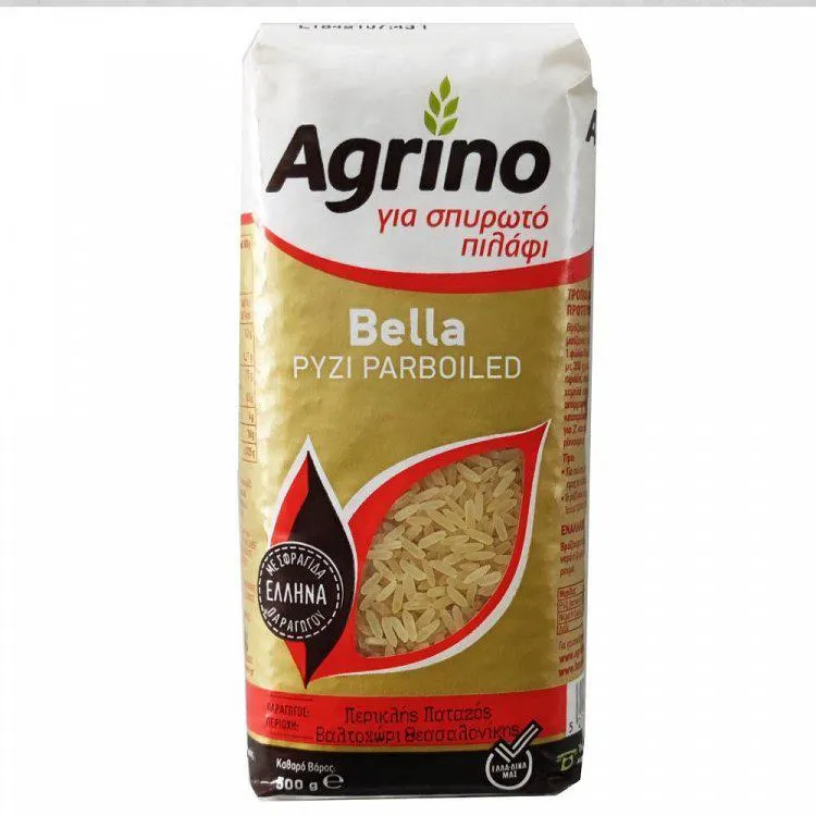 Agrino Ρύζι Parboiled Bella Για Σπυρωτό Πιλάφι Ελλάδος 500gr