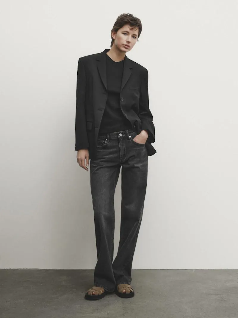 Oblekové sako z vlněné směsi