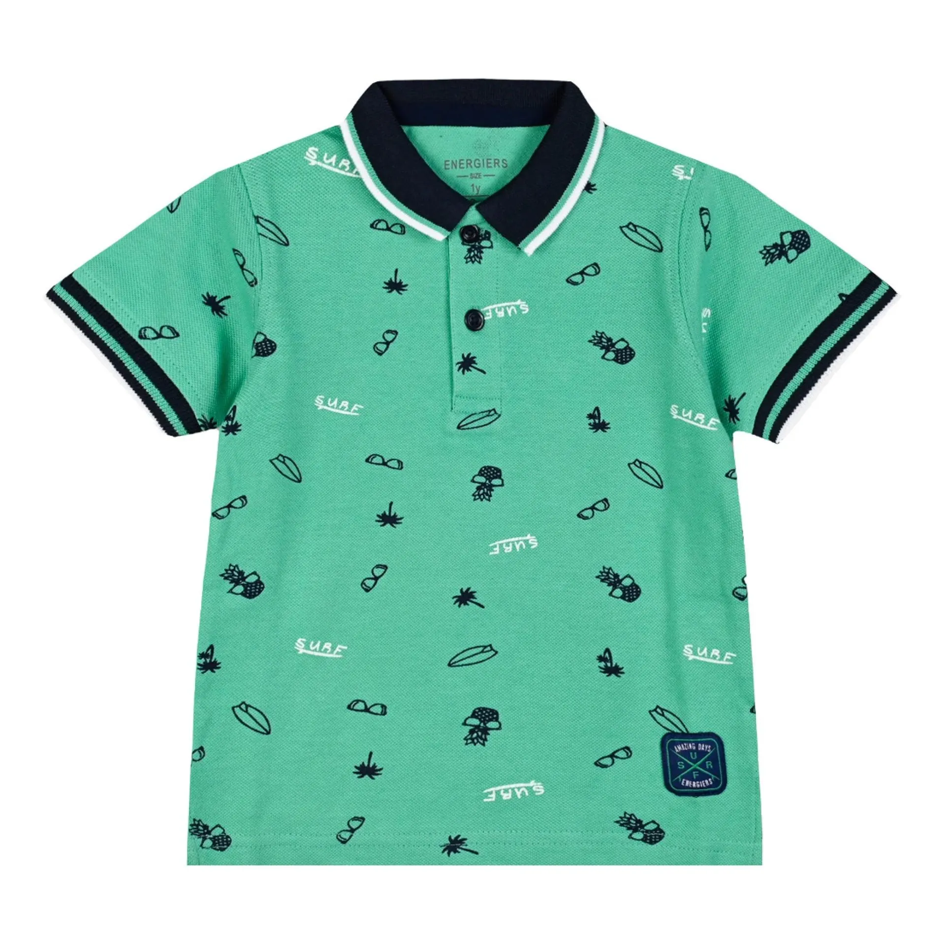 Κοντομάνικη εμπριμέ πόλο για αγόρι | ΜΕΝΤΑ