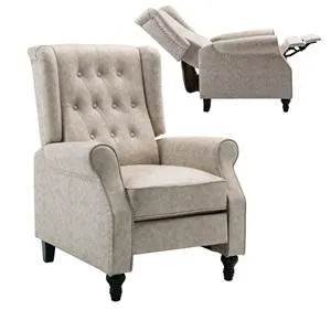 CHESTER Relax Armchair Antique Ecru Fabric