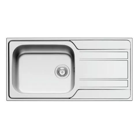 Νεροχύτης Zeda ένθετος λείος με 1 γούρνα από ανοξείδωτο ατσάλι