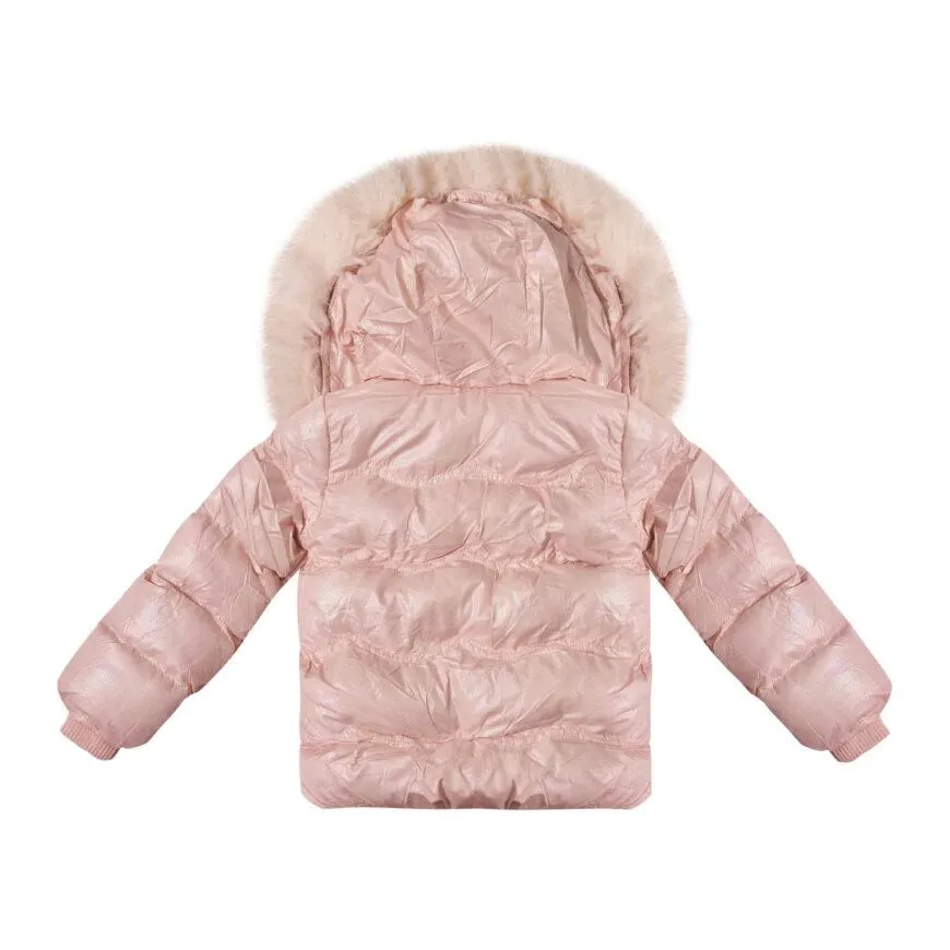 Μπεμπέ μπουφάν για κορίτσι σε χρώμα ροζ χειμερινό -32.J0926R