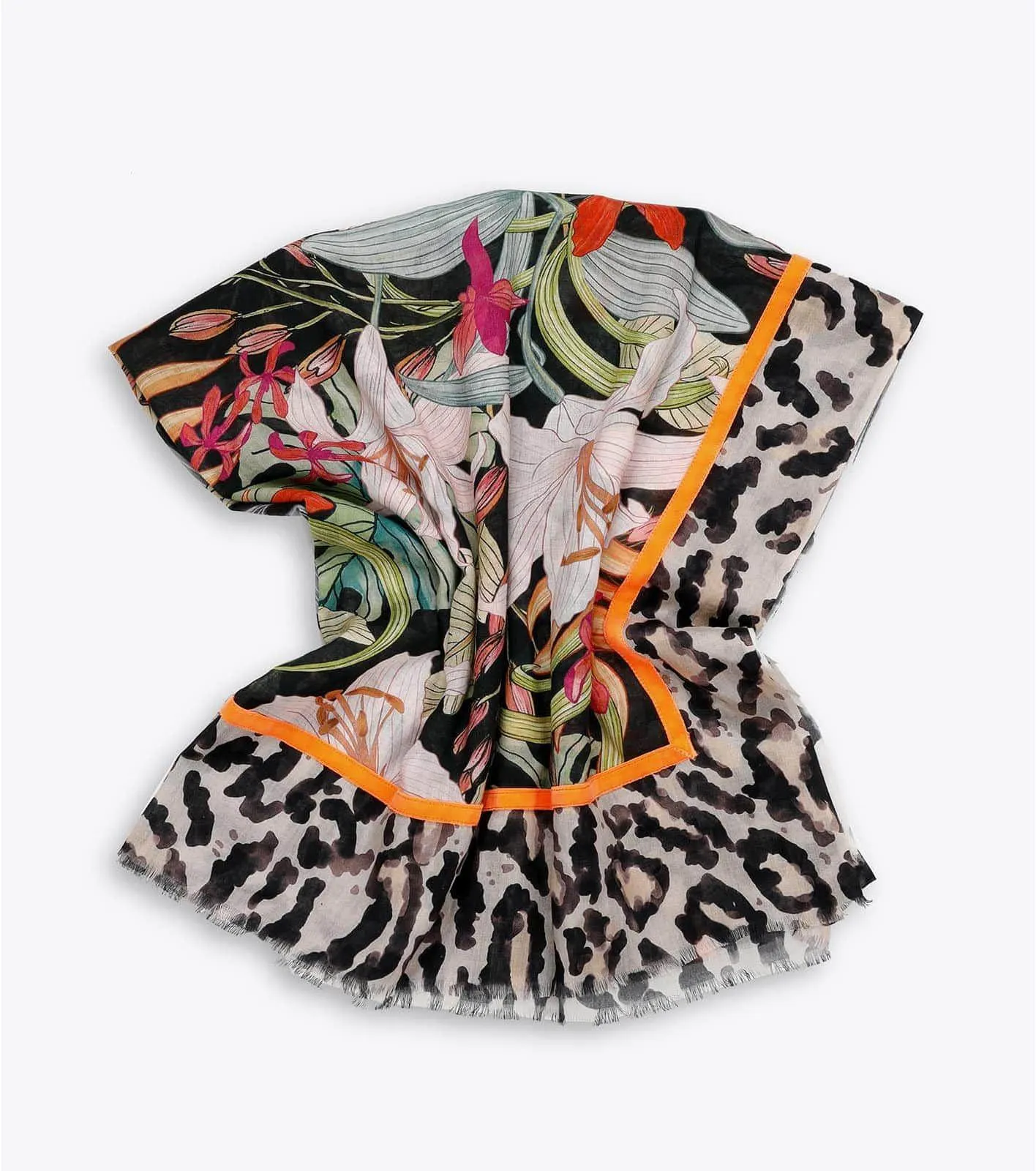 ΜΑΝΤΗΛΙ ΜΕ ΤΥΠΩΜΕΝΑ ΛΟΥΛΟΥΔΙΑ ΚΑΙ ANIMAL PRINT