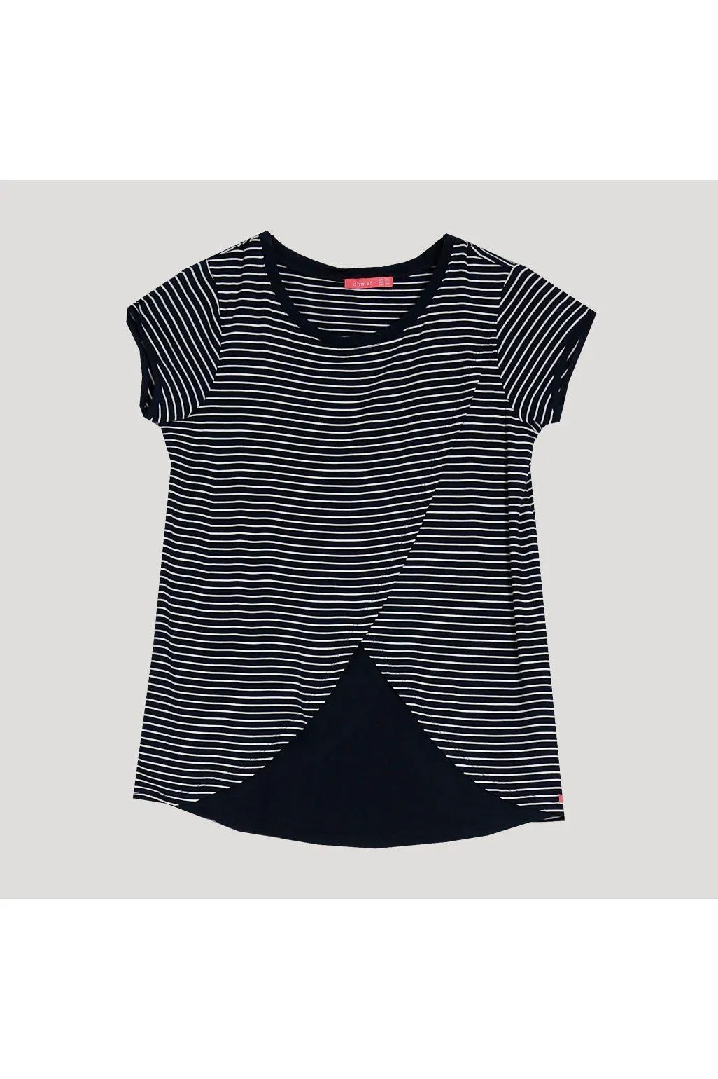 Oh Ma! Σκούρα μπλε ριγέ μπλούζα θηλασμού