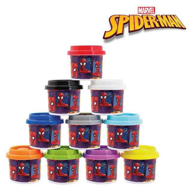 DOH Πλαστελίνη Disney Spiderman Σακουλάκι Με 10 Βαζάκια Και Καπάκια Καλουπάκια 280g - AS