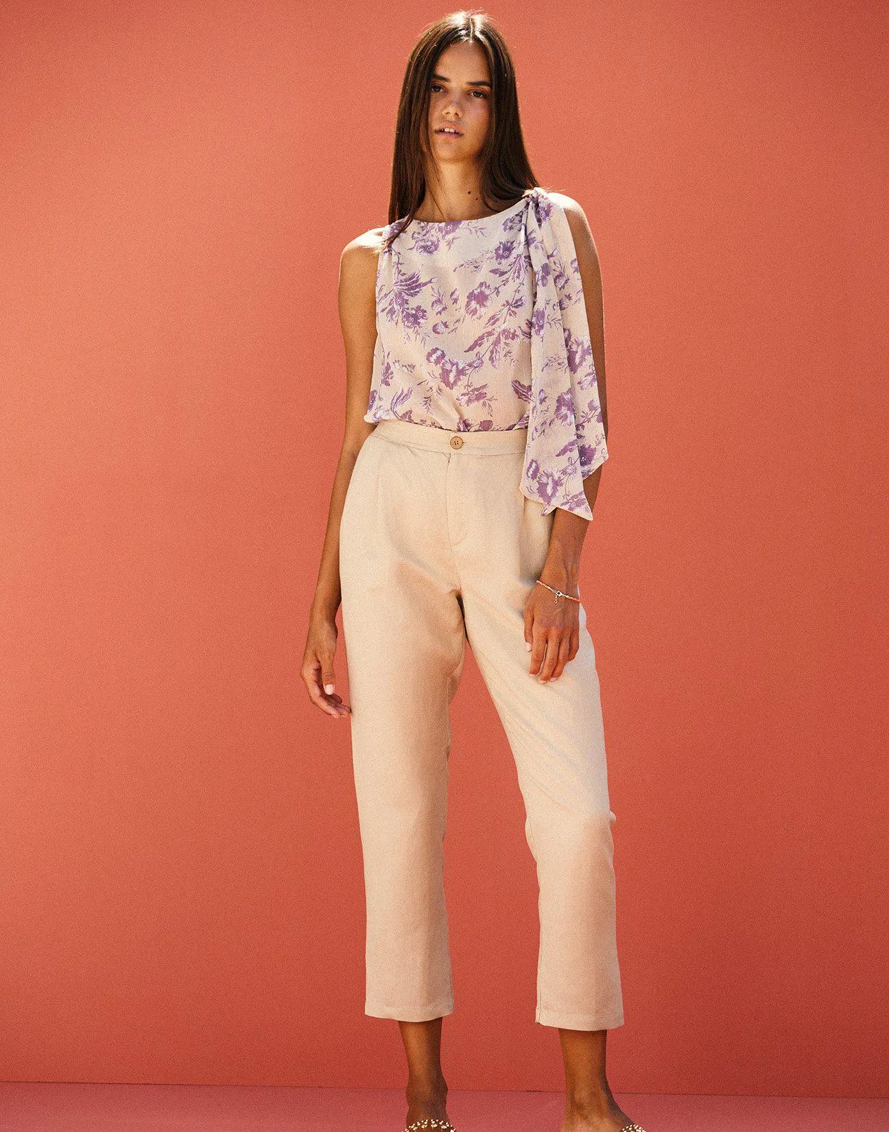 Παντελόνι λινό με λάστιχο