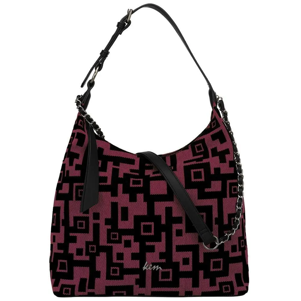 Τσάντα hobo σε υφασμάτινο υλικό Enigma