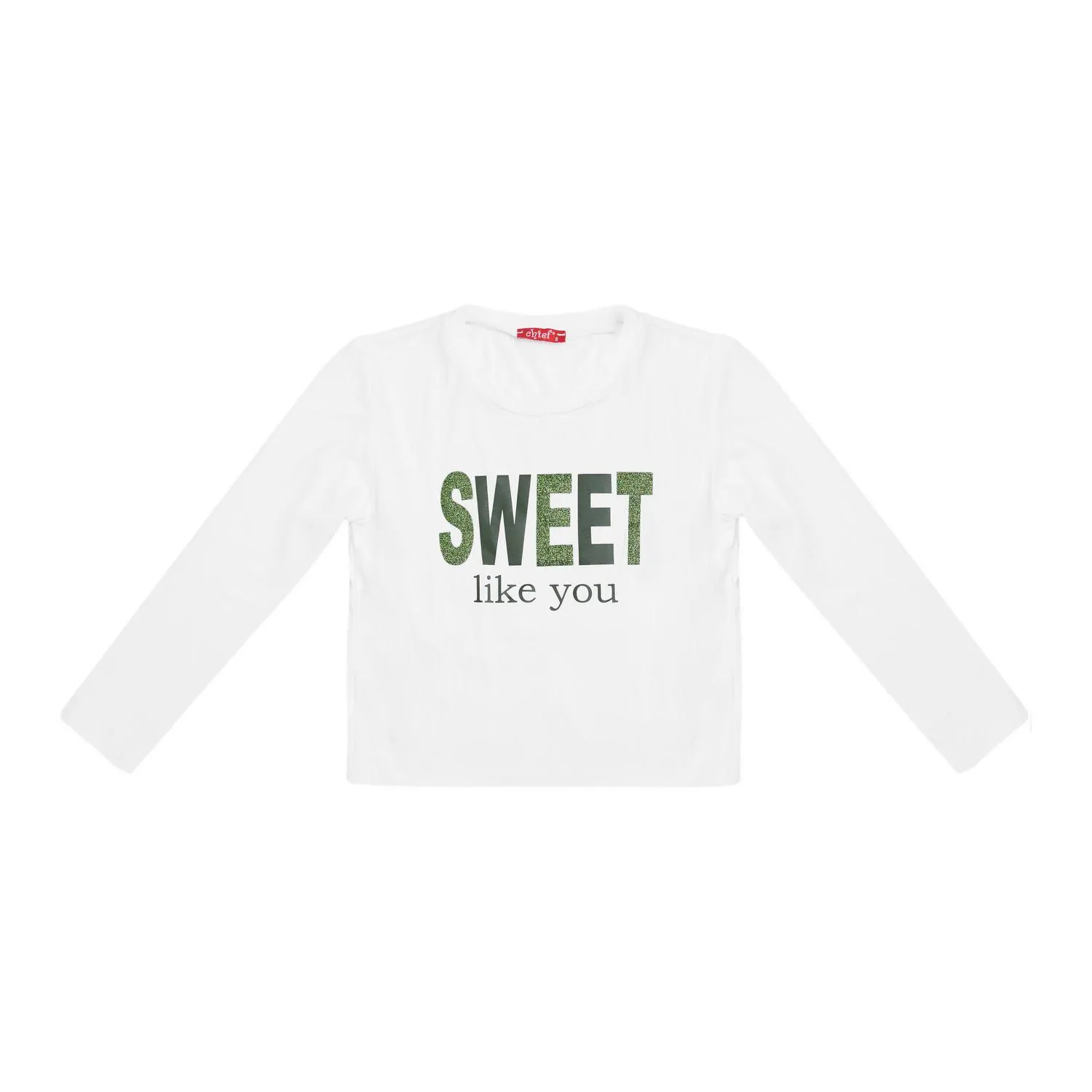 Μπλούζα για κορίτσι χειμερινή σε εκρού λαδί χρώμα -32.2011L