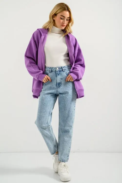 Oversized φούτερ ζακέτα