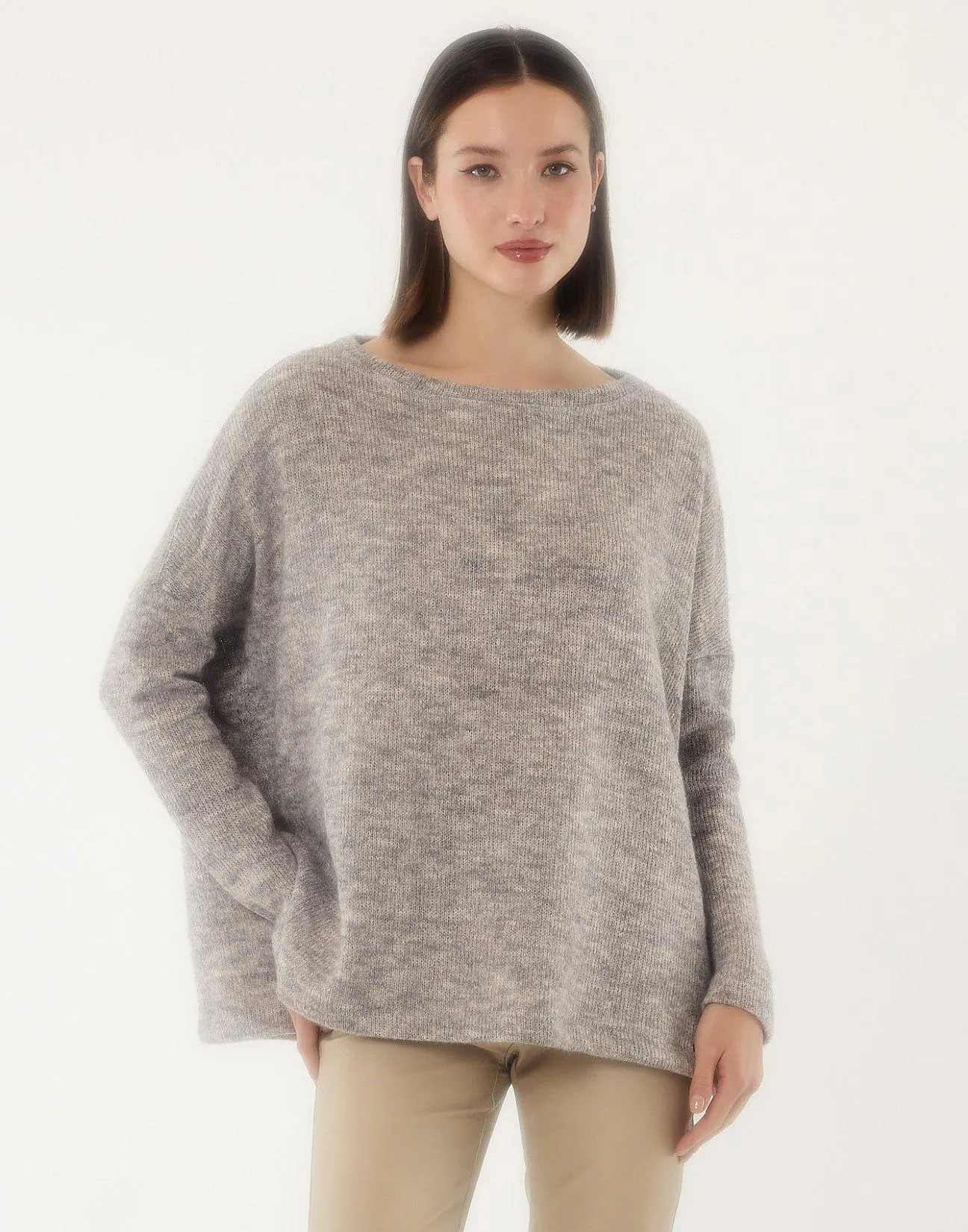 Oversized πλεκτή μπλούζα