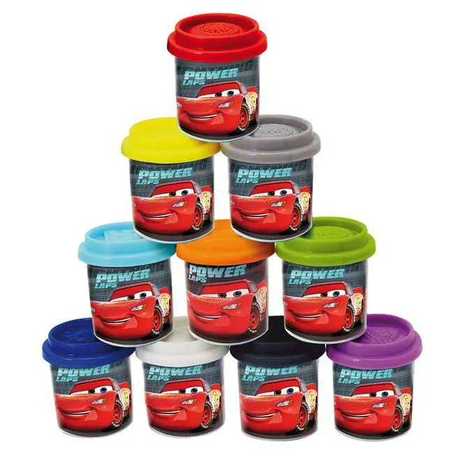 DOH Πλαστελίνη Disney Cars Κουτί Με 10 Βαζάκια Και Καπάκια Καλουπάκια 500g - AS
