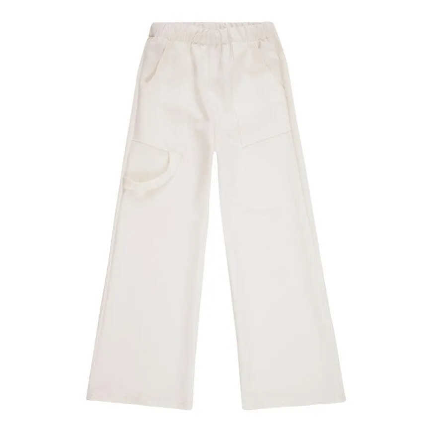 Παντελόνα καλοκαιρινή για κορίτσι σε λευκό χρώμα -41.4011