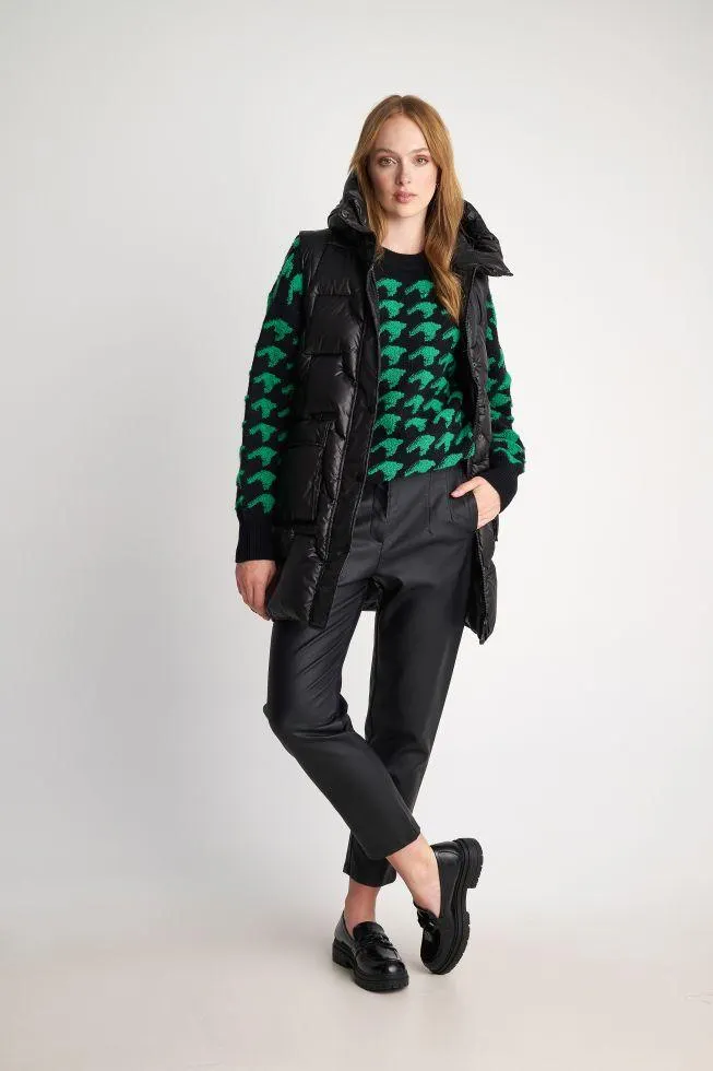 Μπλούζα πλεκτή ζακάρ - Green