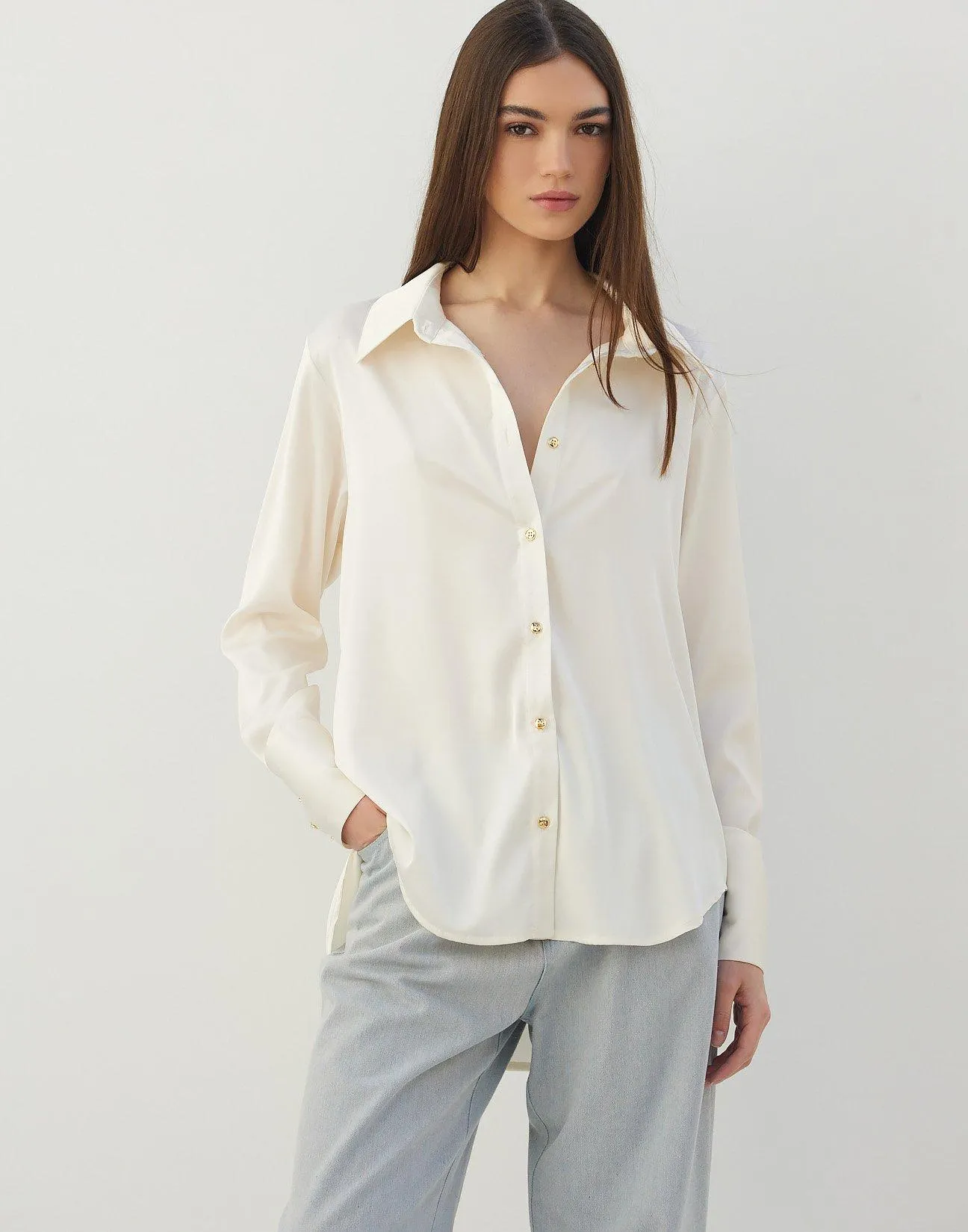 Πουκάμισο με όψη σατέν