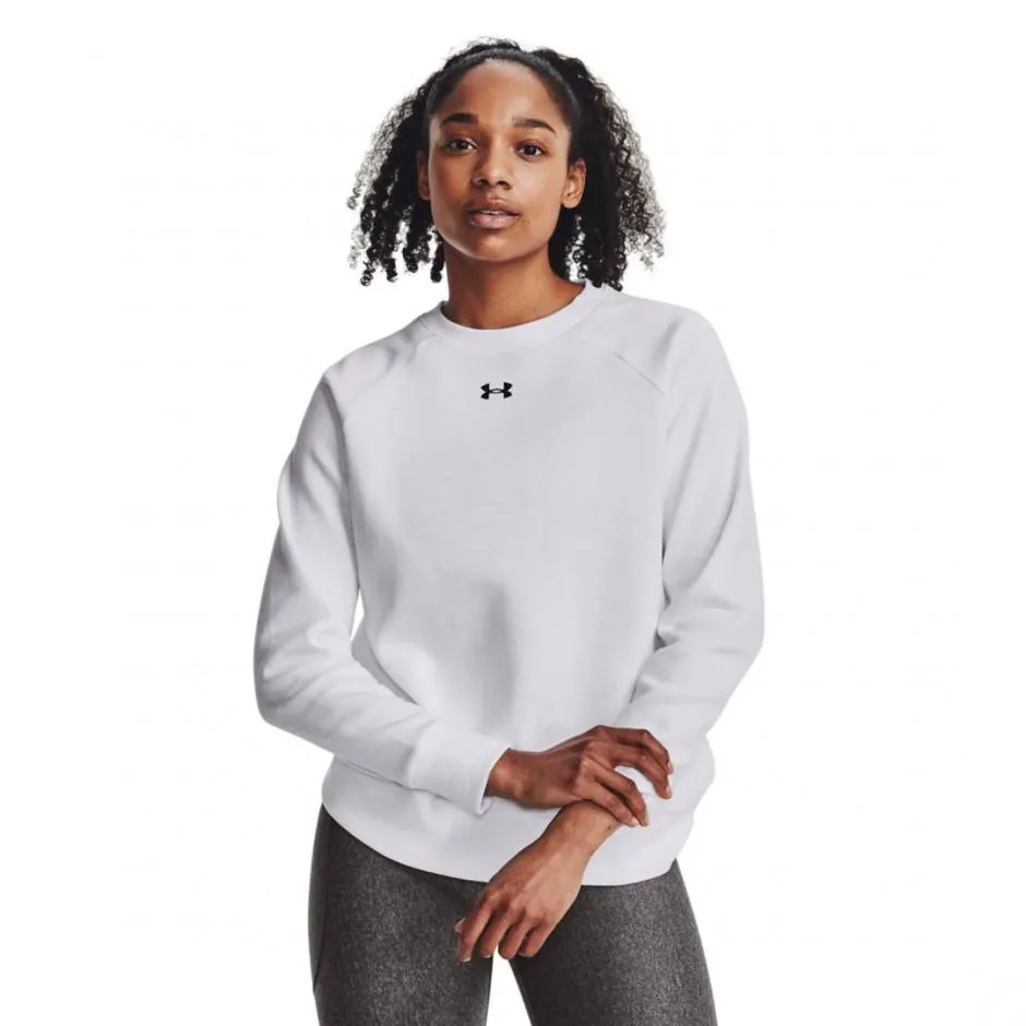 Under Armour Rival Fleece Λευκό - Γυναικεία Μακρυμάνικη Μπλούζα