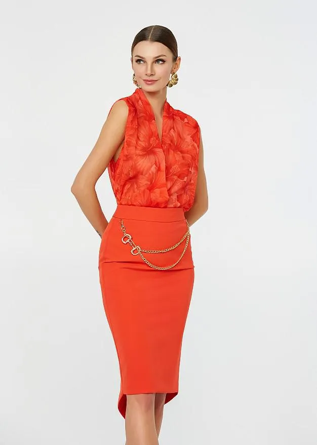 Εμπριμέ κρουαζέ μπλούζα