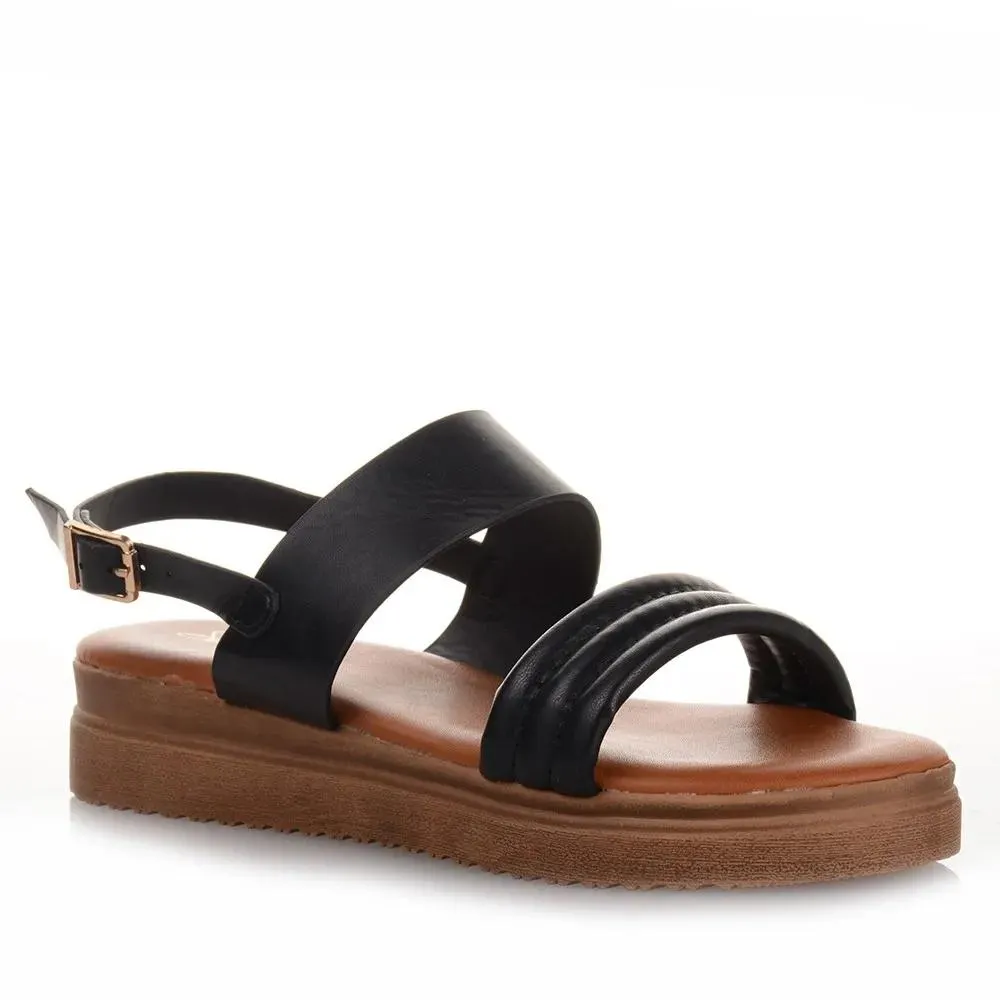 Μαύρες Flatforms με Φάσα Famous