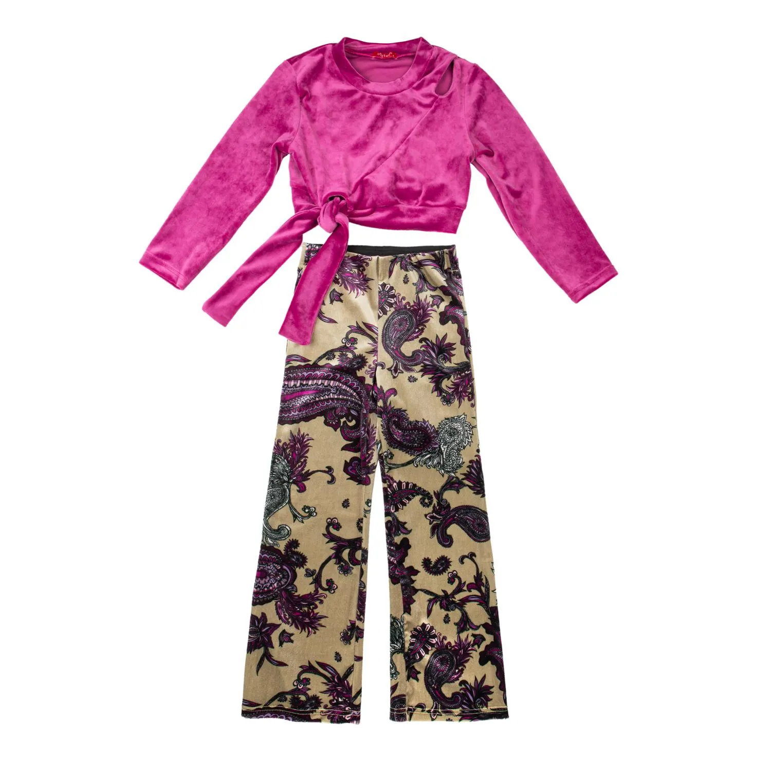 Χειμερινό σετ για κορίτσι παντελόνι μπλούζα σε φούξια χρώμα -22.2006F