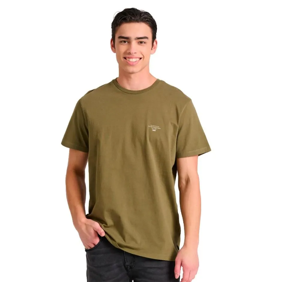 Ανδρική Κοντομάνικη Μπλούζα Χακί - Funky Buddha The Essentials