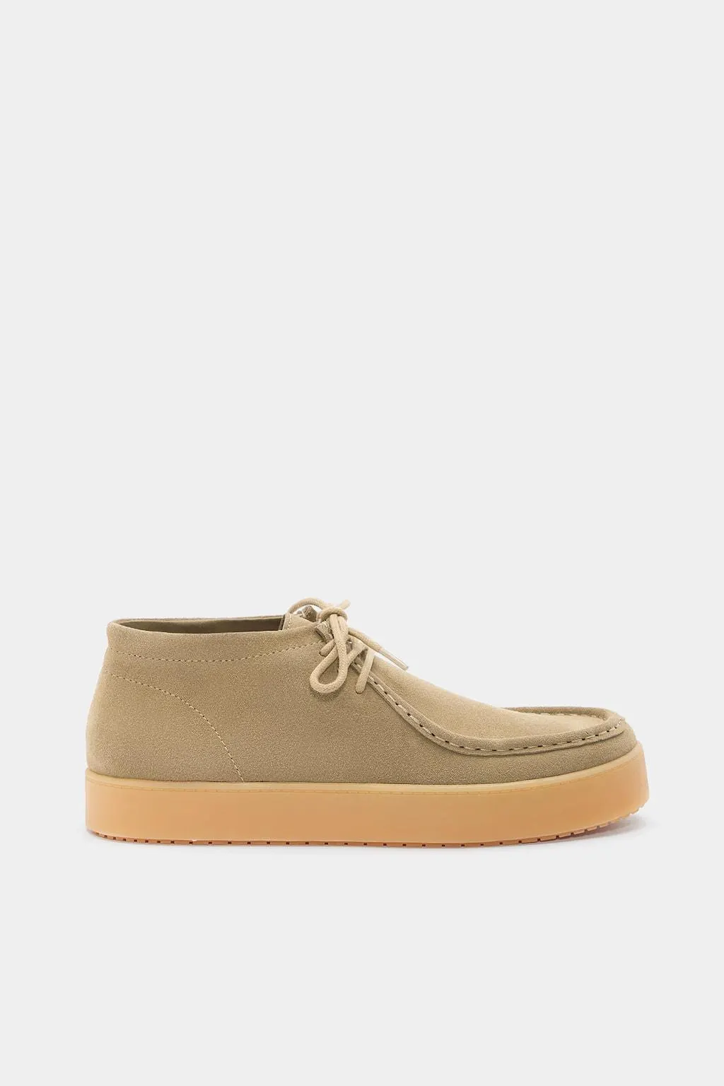 LEATHER LACE-UP ANKLE BOOTS