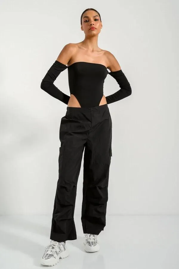 Νάιλον baggy παντελόνι