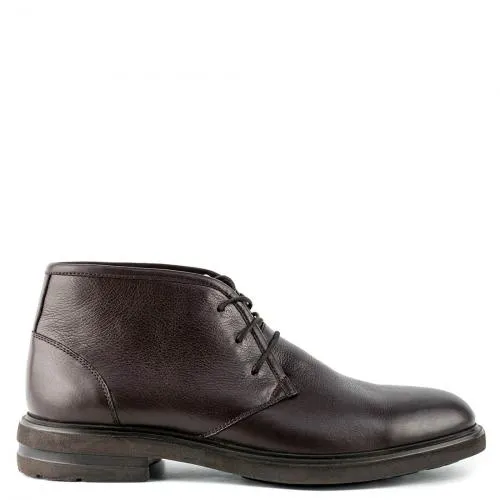 Ανδρικό καφέ δερμάτινο μποτάκι PF1904-M12