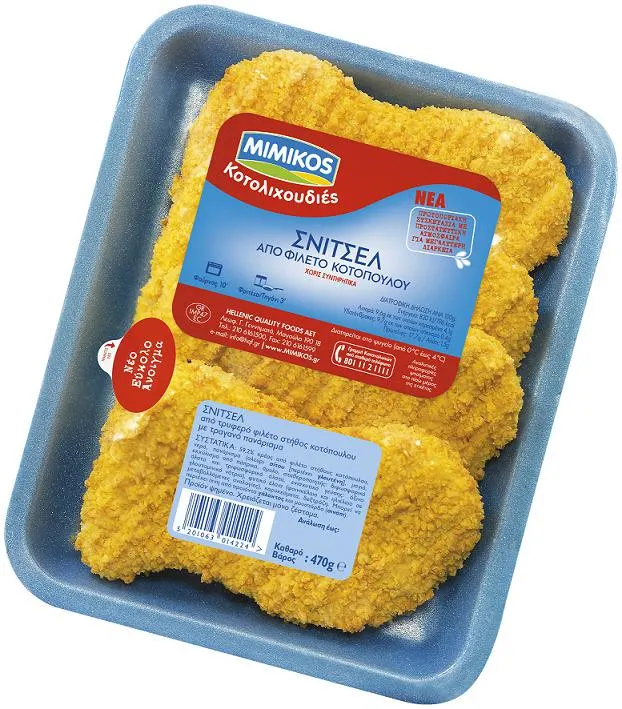 ΜΙΜΙΚΟΣ Κοτόπουλο Σνίτσελ 470gr