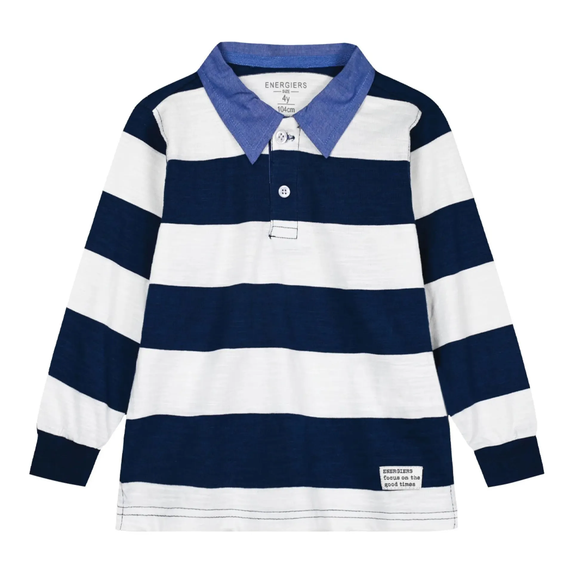 Mακρυμάνικη ριγέ μπλούζα με γιακά για αγόρι | ΜΑΡΕΝ