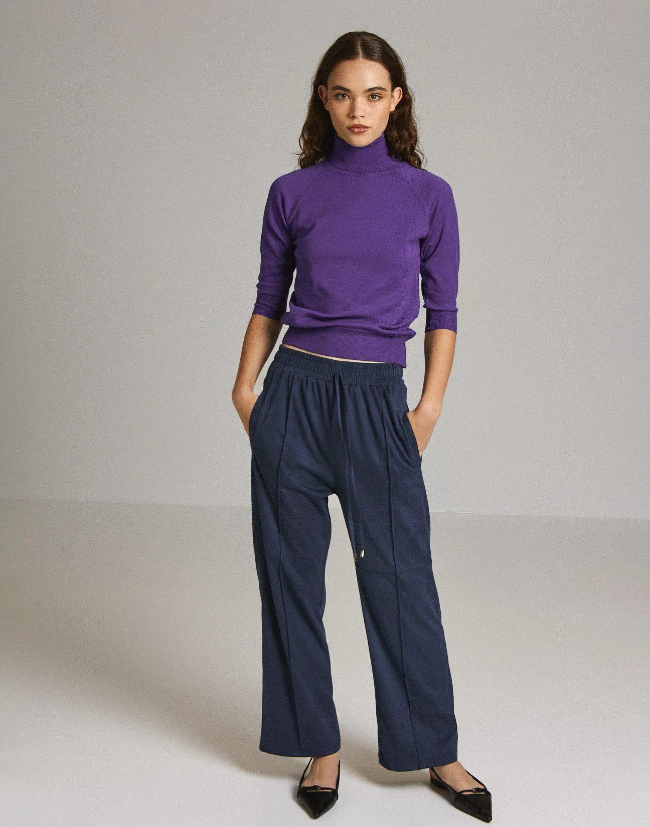 Παντελόνι faux suede σε ίσια γραμμή