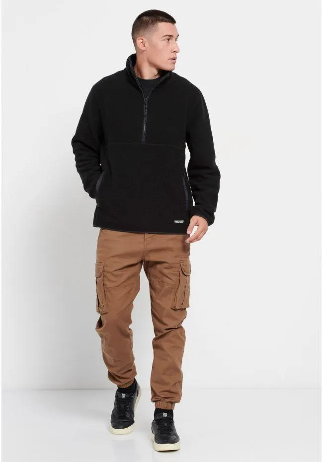 Relaxed fit φούτερ με φερμουάρ στο λαιμό