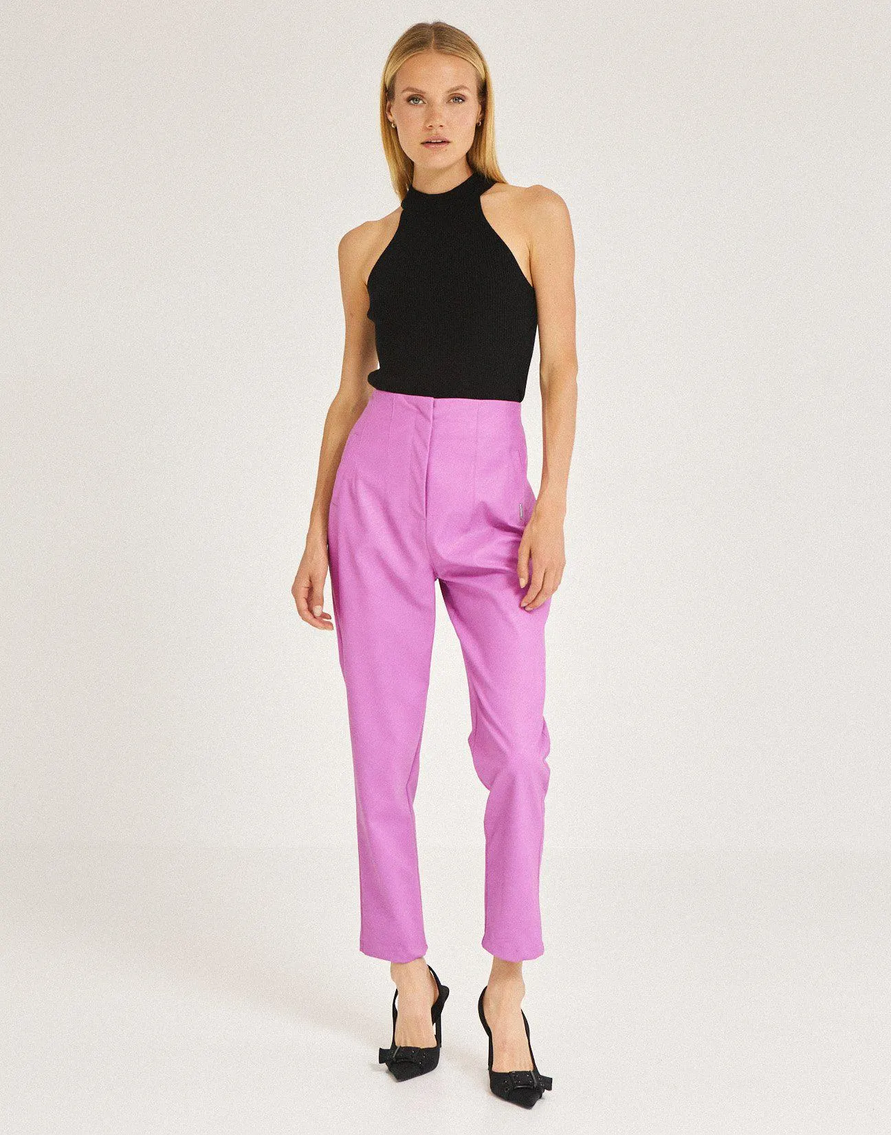 Παντελόνι με εφέ δέρματος