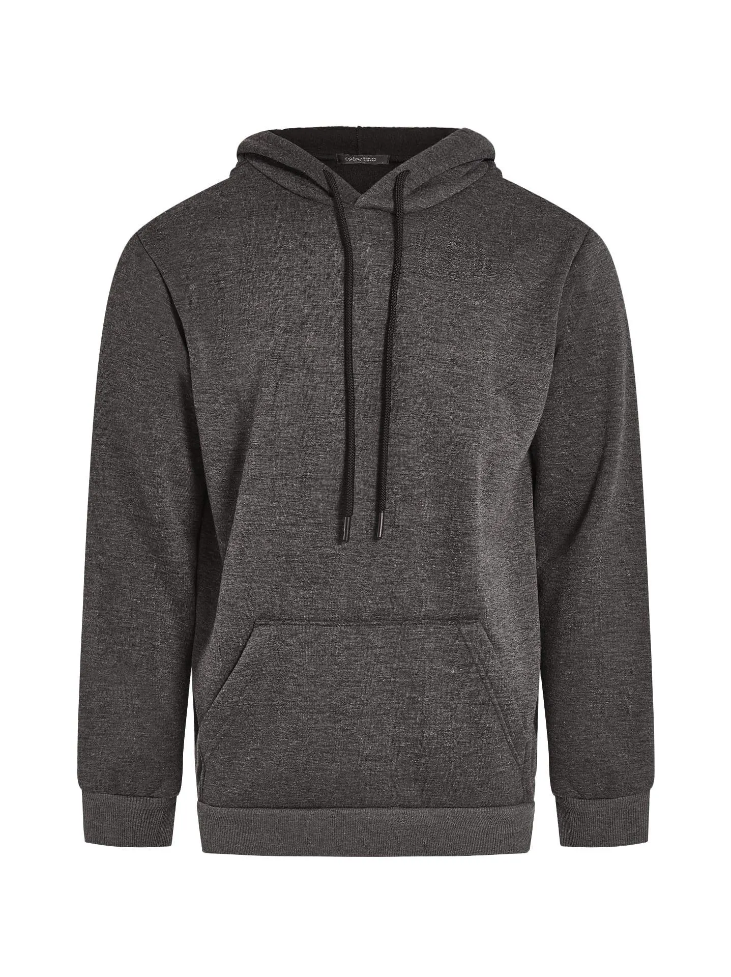 Ανδρικό φούτερ με κουκούλα σε γκρι σκούρο