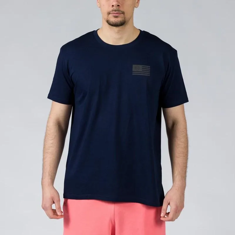 Ανδρικό T-Shirt από Οργανικό Βαμβάκι με Flag Λογότυπο