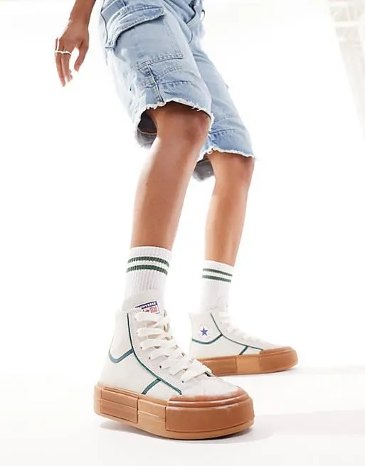 Converse Cruise trainers with gum sole in cream