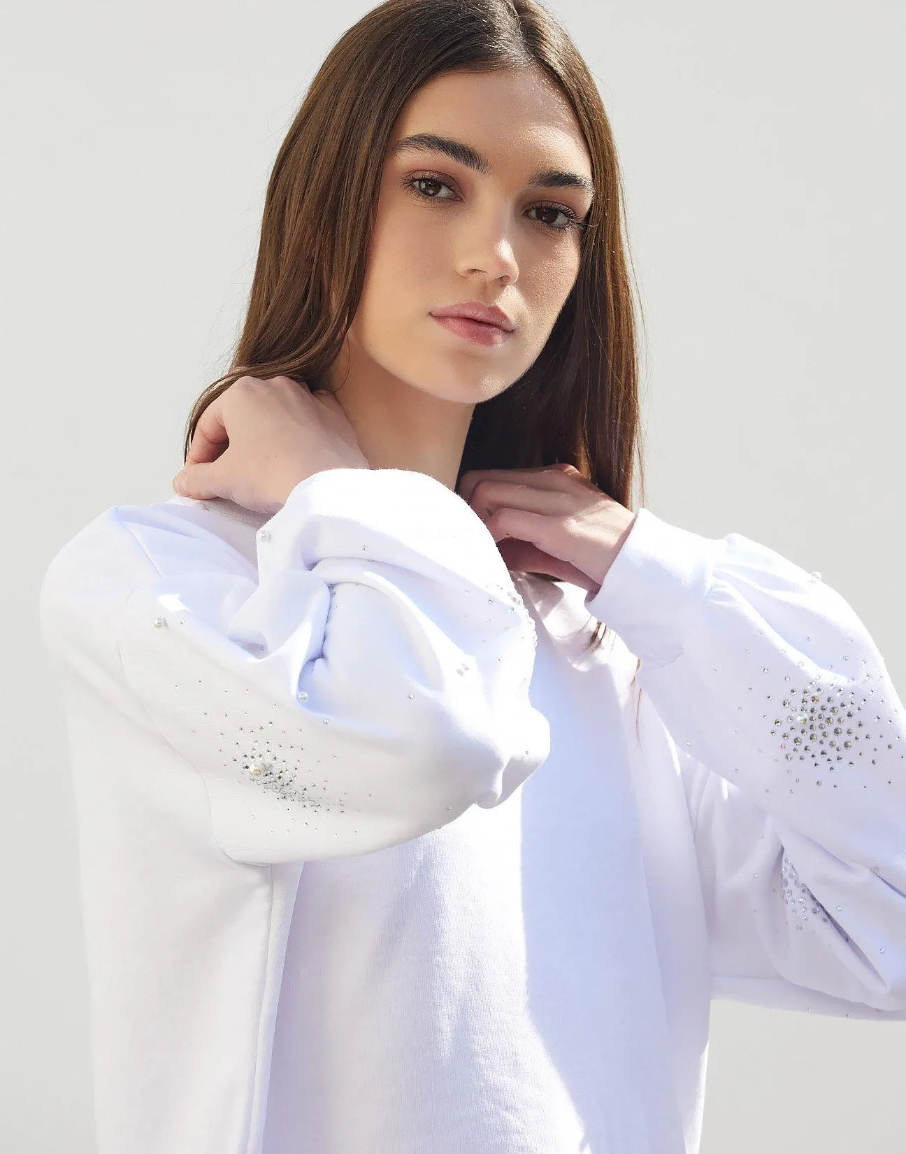 Φούτερ μπλούζα με στρας