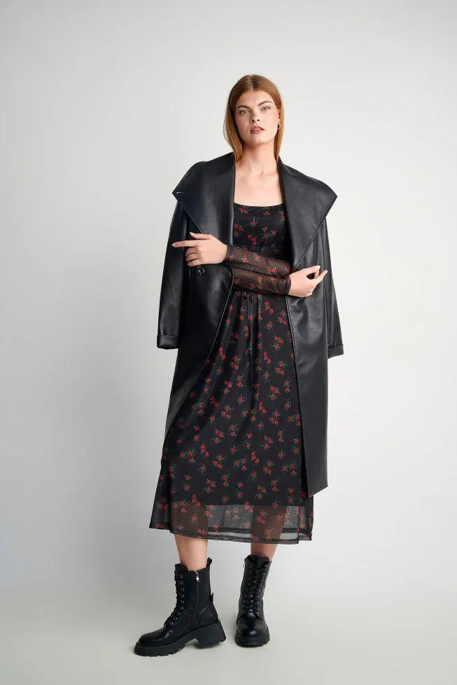 Φόρεμα τούλινο φλοράλ Black