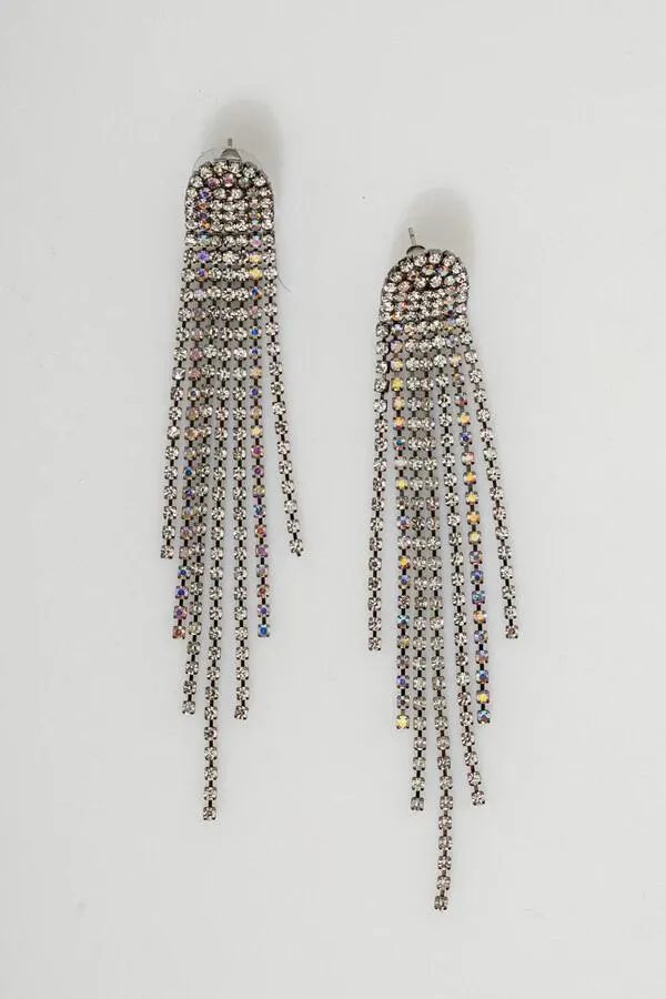 Μακριά σκουλαρίκια με strass