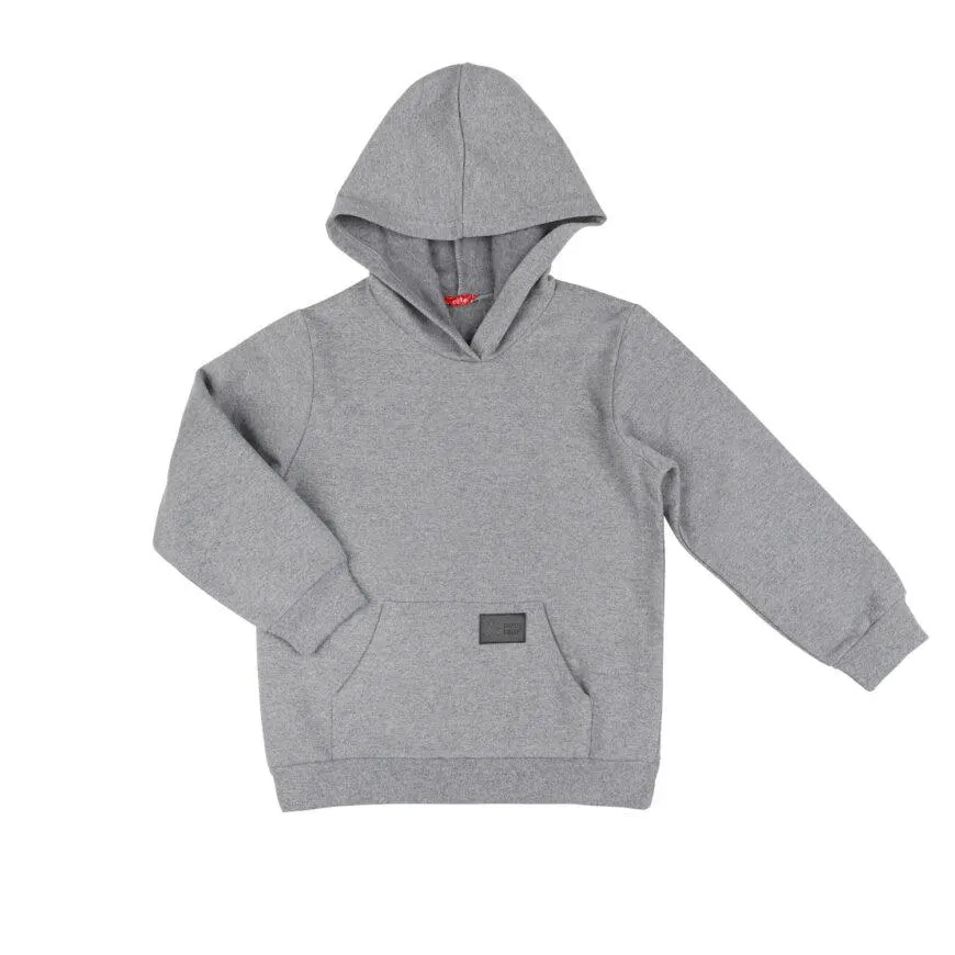 Παιδική χειμερινή μπλούζα για αγόρι γκρι με κουκούλα και τσέπη-12.3904G