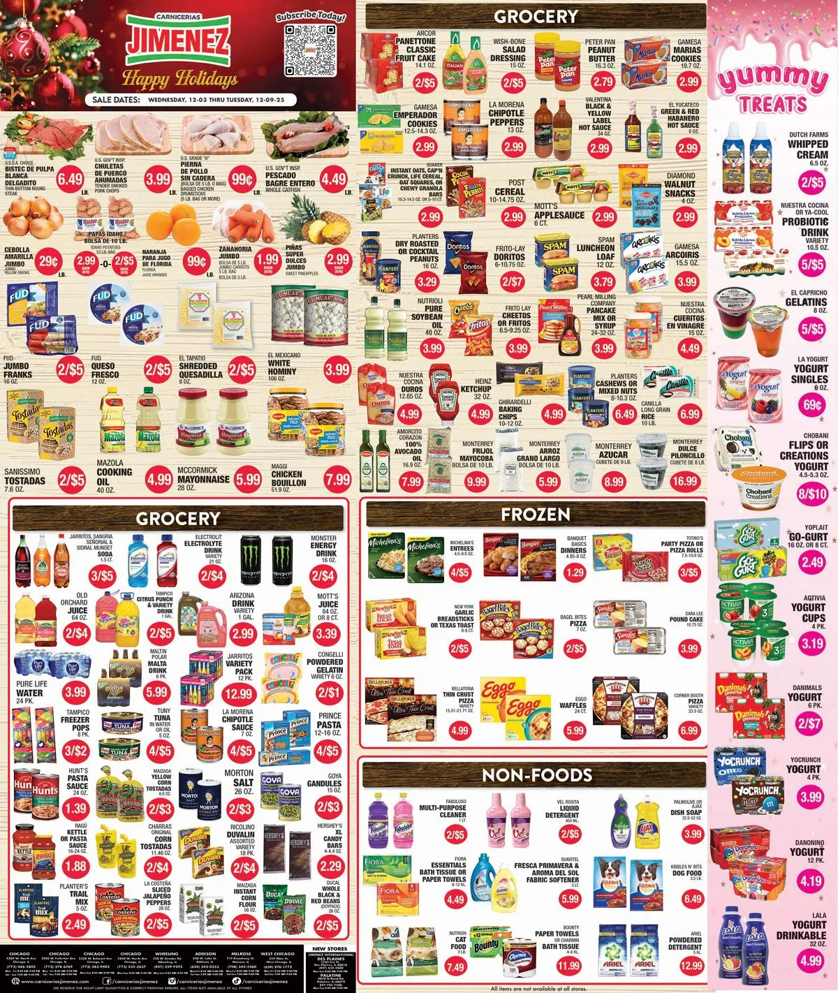 Weekly promotion Carnicerias Jimenez Sales spanning from December 3 to December 9 2025 - Page 3 for Catalogue 365