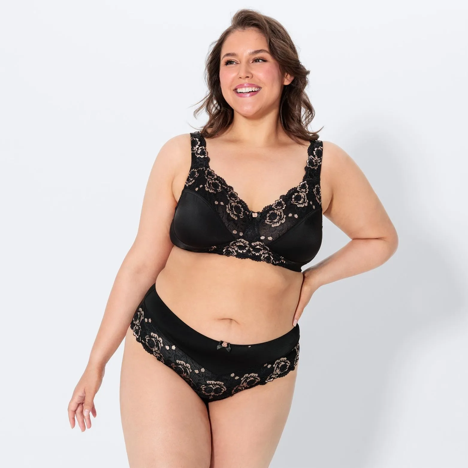 Damen-Rioslip mit Spitzeneinsatz, große Größen