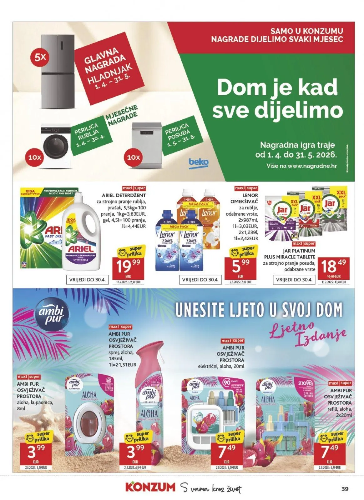 Katalog Konzum katalog do 14.04.2026 od 8. travnja do 14. travnja 2026. - Pregled Stranica 39