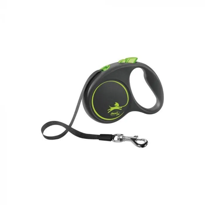 Flexi Black Design L traka 5 m zelena