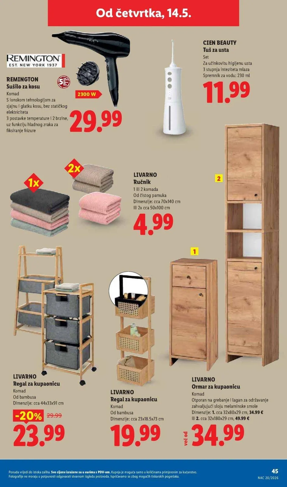 Katalog Lidl katalog do 17.05.2026 od 7. svibnja do 17. svibnja 2026. - Pregled Stranica 45